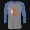 Unisex Triblend Three-Quarter Raglan T-Shirt Thumbnail