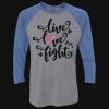 Unisex Triblend Three-Quarter Raglan T-Shirt Thumbnail