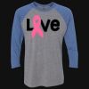 Unisex Triblend Three-Quarter Raglan T-Shirt Thumbnail