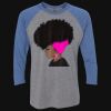 Unisex Triblend Three-Quarter Raglan T-Shirt Thumbnail