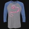 Unisex Triblend Three-Quarter Raglan T-Shirt Thumbnail