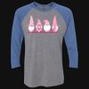 Unisex Triblend Three-Quarter Raglan T-Shirt Thumbnail