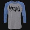 Unisex Triblend Three-Quarter Raglan T-Shirt Thumbnail