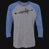 Unisex Triblend Three-Quarter Raglan T-Shirt Thumbnail