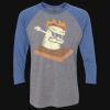 Unisex Triblend Three-Quarter Raglan T-Shirt Thumbnail