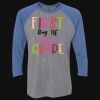 Unisex Triblend Three-Quarter Raglan T-Shirt Thumbnail