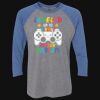 Unisex Triblend Three-Quarter Raglan T-Shirt Thumbnail