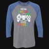 Unisex Triblend Three-Quarter Raglan T-Shirt Thumbnail