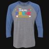 Unisex Triblend Three-Quarter Raglan T-Shirt Thumbnail