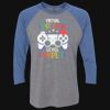 Unisex Triblend Three-Quarter Raglan T-Shirt Thumbnail