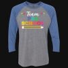 Unisex Triblend Three-Quarter Raglan T-Shirt Thumbnail