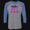 Unisex Triblend Three-Quarter Raglan T-Shirt Thumbnail