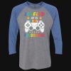 Unisex Triblend Three-Quarter Raglan T-Shirt Thumbnail