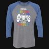 Unisex Triblend Three-Quarter Raglan T-Shirt Thumbnail