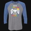 Unisex Triblend Three-Quarter Raglan T-Shirt Thumbnail