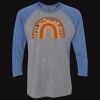 Unisex Triblend Three-Quarter Raglan T-Shirt Thumbnail
