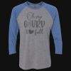Unisex Triblend Three-Quarter Raglan T-Shirt Thumbnail