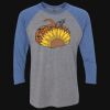 Unisex Triblend Three-Quarter Raglan T-Shirt Thumbnail