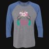 Unisex Triblend Three-Quarter Raglan T-Shirt Thumbnail