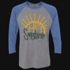 Unisex Triblend Three-Quarter Raglan T-Shirt Thumbnail