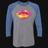 Unisex Triblend Three-Quarter Raglan T-Shirt Thumbnail