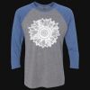 Unisex Triblend Three-Quarter Raglan T-Shirt Thumbnail
