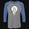 Unisex Triblend Three-Quarter Raglan T-Shirt Thumbnail