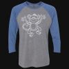 Unisex Triblend Three-Quarter Raglan T-Shirt Thumbnail