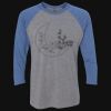 Unisex Triblend Three-Quarter Raglan T-Shirt Thumbnail