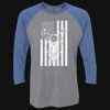 Unisex Triblend Three-Quarter Raglan T-Shirt Thumbnail