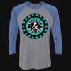 Unisex Triblend Three-Quarter Raglan T-Shirt Thumbnail
