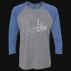 Unisex Triblend Three-Quarter Raglan T-Shirt Thumbnail