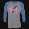 Unisex Triblend Three-Quarter Raglan T-Shirt Thumbnail