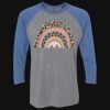 Unisex Triblend Three-Quarter Raglan T-Shirt Thumbnail