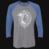 Unisex Triblend Three-Quarter Raglan T-Shirt Thumbnail