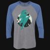 Unisex Triblend Three-Quarter Raglan T-Shirt Thumbnail