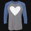 Unisex Triblend Three-Quarter Raglan T-Shirt Thumbnail