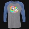 Unisex Triblend Three-Quarter Raglan T-Shirt Thumbnail