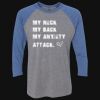 Unisex Triblend Three-Quarter Raglan T-Shirt Thumbnail