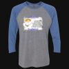 Unisex Triblend Three-Quarter Raglan T-Shirt Thumbnail