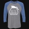 Unisex Triblend Three-Quarter Raglan T-Shirt Thumbnail