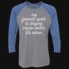 Unisex Triblend Three-Quarter Raglan T-Shirt Thumbnail
