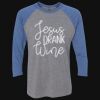 Unisex Triblend Three-Quarter Raglan T-Shirt Thumbnail