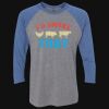 Unisex Triblend Three-Quarter Raglan T-Shirt Thumbnail