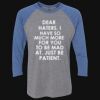 Unisex Triblend Three-Quarter Raglan T-Shirt Thumbnail