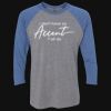 Unisex Triblend Three-Quarter Raglan T-Shirt Thumbnail