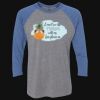 Unisex Triblend Three-Quarter Raglan T-Shirt Thumbnail