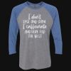 Unisex Triblend Three-Quarter Raglan T-Shirt Thumbnail