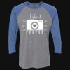 Unisex Triblend Three-Quarter Raglan T-Shirt Thumbnail