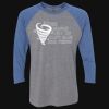 Unisex Triblend Three-Quarter Raglan T-Shirt Thumbnail